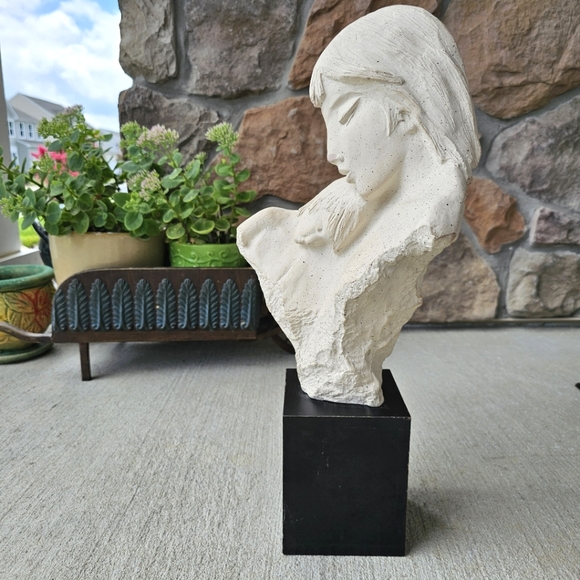 1984 David Fisher Austin Productions, First Moments Sculpture Mother Child 17” - Picture 4 of 16